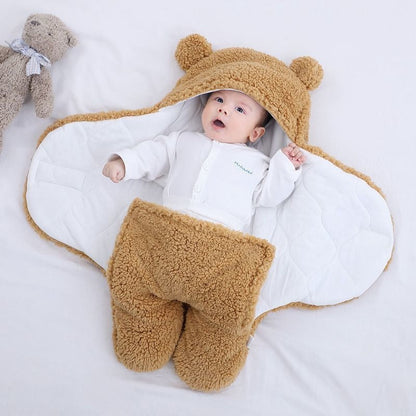 Comfortable unisex baby swaddle blanket with ample room for an infant, soft baby bedding