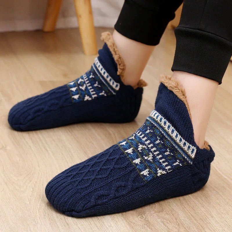 Plush, ultra-soft unisex sleep socks for cozy relaxation and foot comfort indoors.