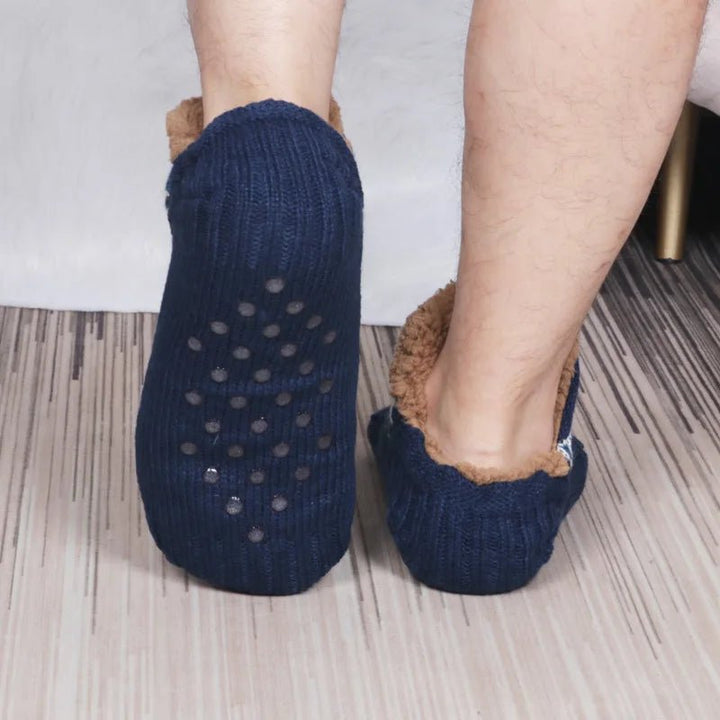Luxurious ultra-soft fuzzy house socks, providing ultimate foot comfort for sleep and lounging.