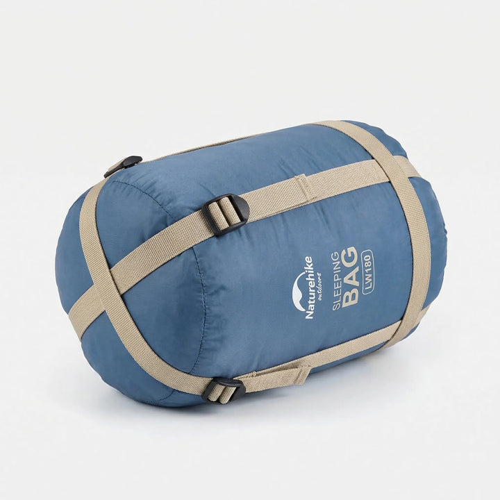 Essential compact sleeping bag for hikers & campers, ultralight design for summer backpacking.