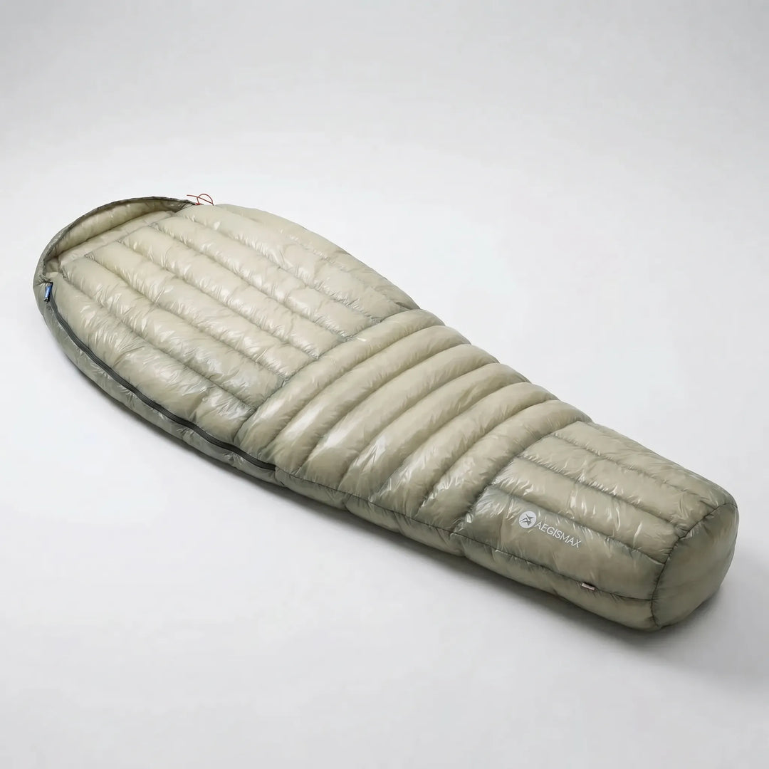 Versatile ultralight down mummy bag for backpacking & camping. Provides superior warmth & insulation for travelers.