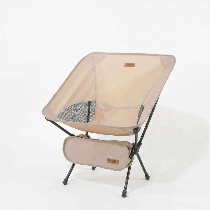 Compact portable travel chair for easy packing. Ultralight folding design perfect for hiking & beach trips.