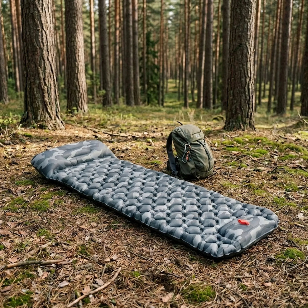 Unisex ultralight inflatable sleeping pad for backpacking, camping & hiking. Comfortable outdoor travel gear.