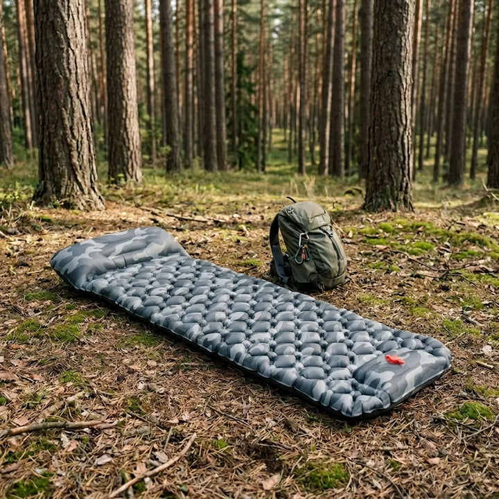 Unisex ultralight inflatable sleeping pad for backpacking, camping & hiking. Comfortable outdoor travel gear.