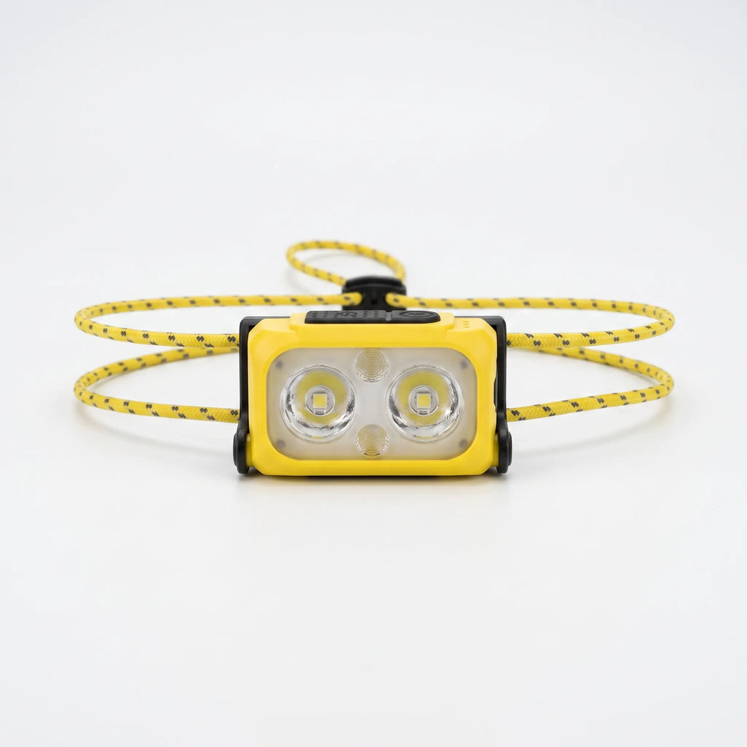 Bright, durable ultralight rechargeable headlamp, an essential water-resistant outdoor light for emergencies & activities.