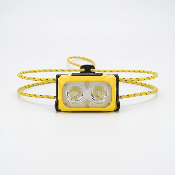 Bright, durable ultralight rechargeable headlamp, an essential water-resistant outdoor light for emergencies & activities.