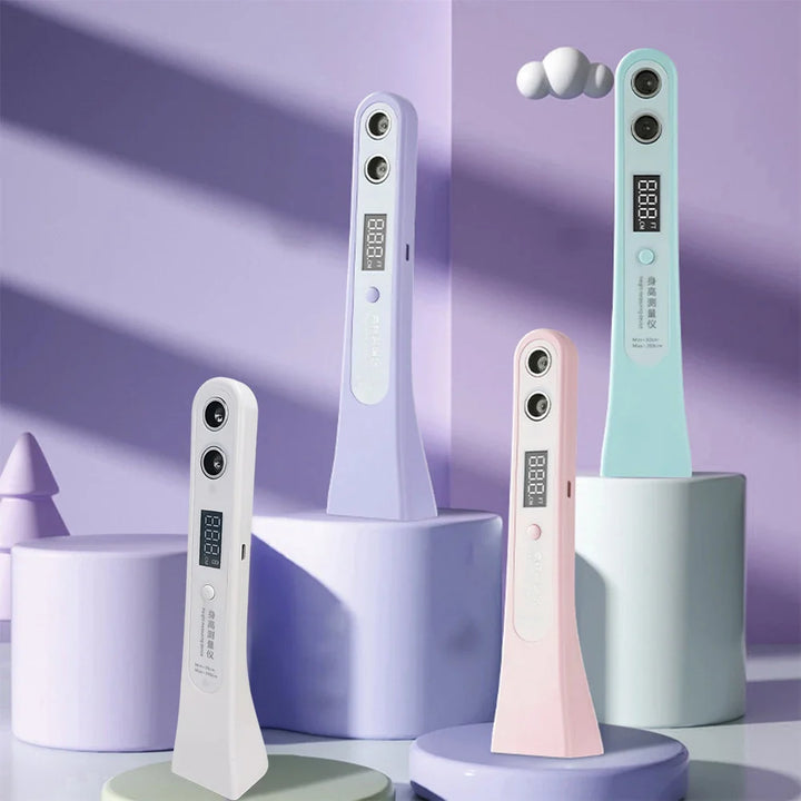 Portable digital height meter with ultrasonic technology for accurate baby health and child growth tracking.
