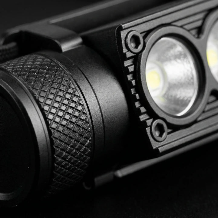 Comfortable & lightweight unisex LED headlamp, USB rechargeable for outdoor adventures & emergency use.