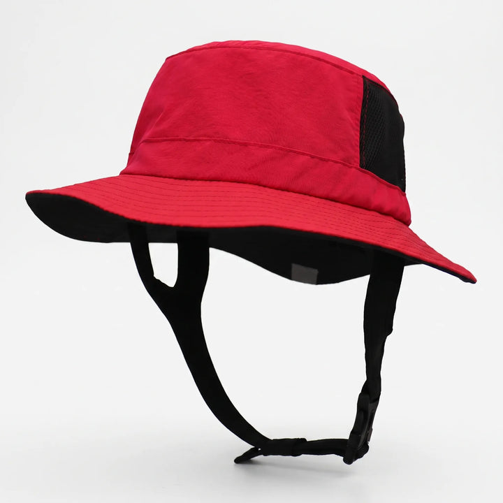 Durable sports bucket hat for men and women, featuring a wide brim and secure fit for active outdoor use.