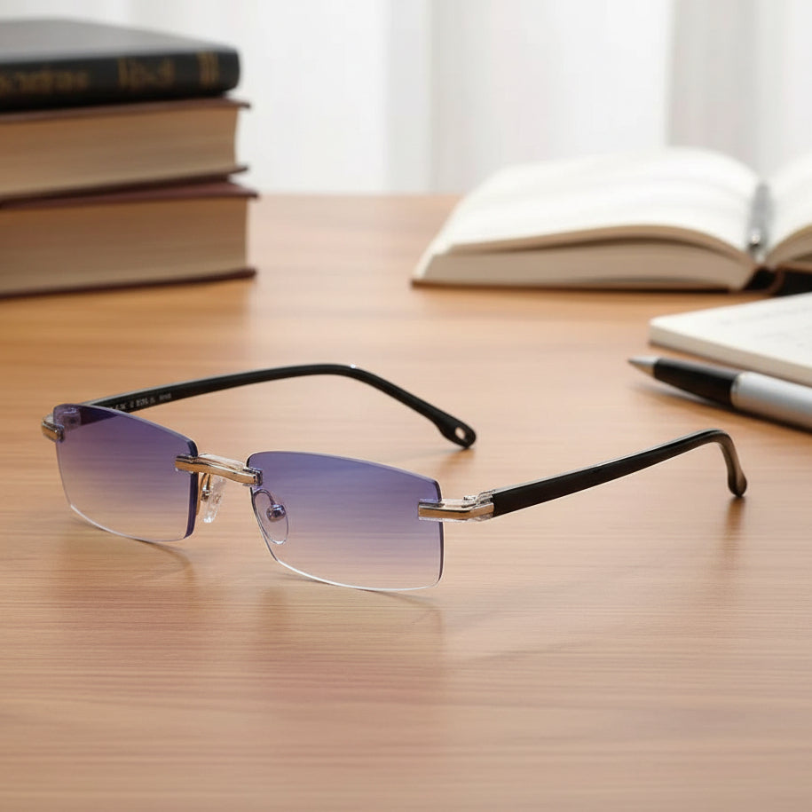 Unisex VISIONCLEAR progressive reading glasses with anti-blue light protection for clear, comfortable vision.