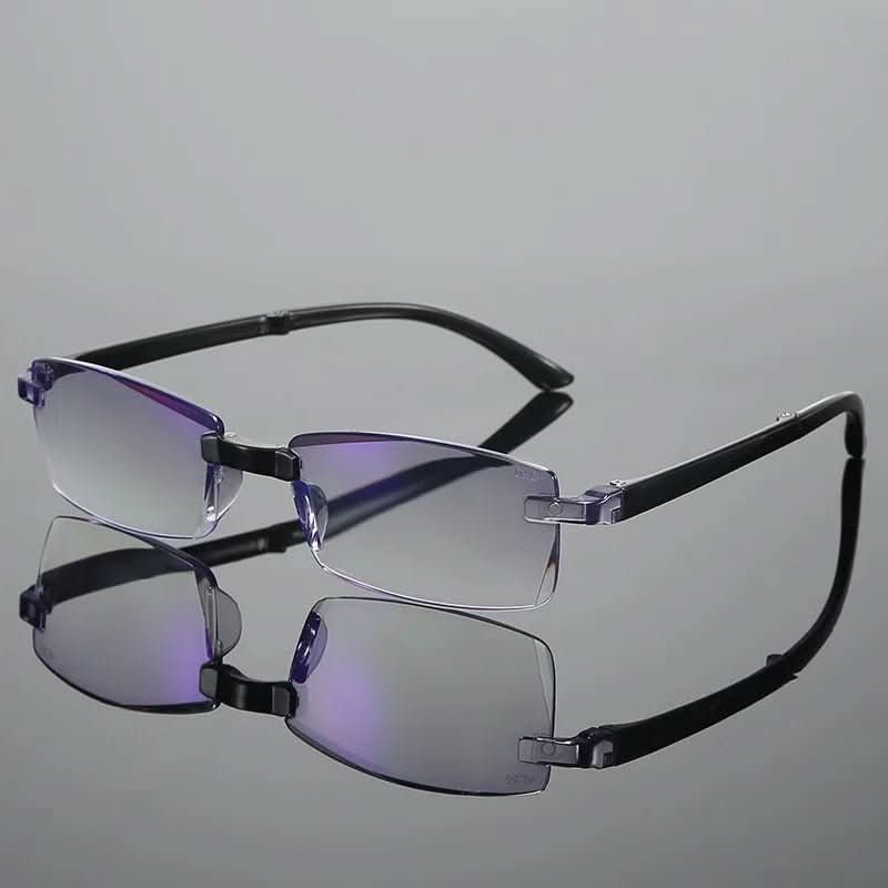 Sleek VISIONCLEAR unisex progressive reading glasses, combining style, comfort, & clear vision.