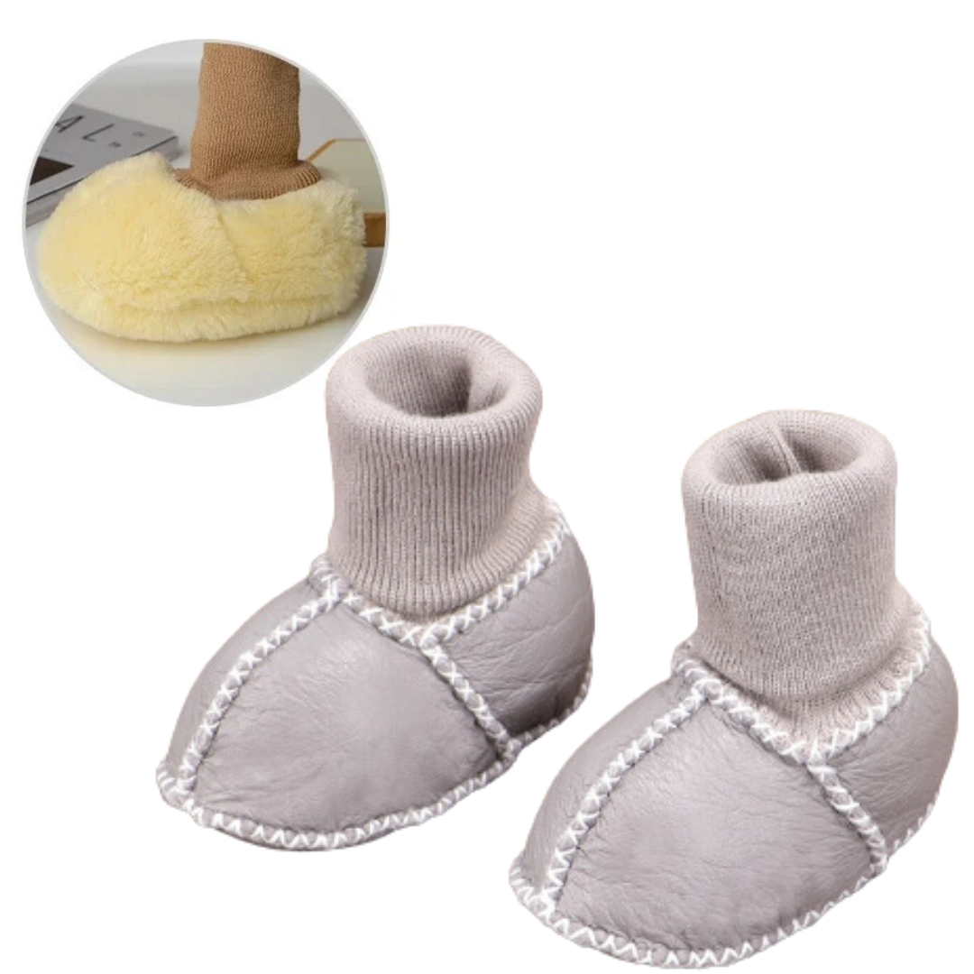 Comfortable cotton blend baby slippers with anti-slip bottom, ideal infant footwear