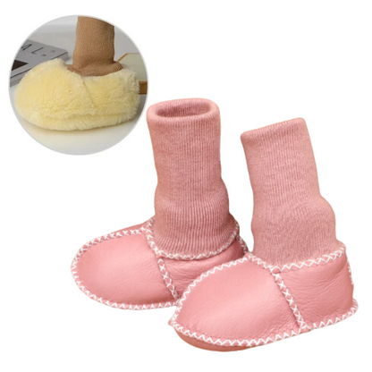 Soft toddler anti-slip baby slippers in a warm cotton blend, perfect infant shoes