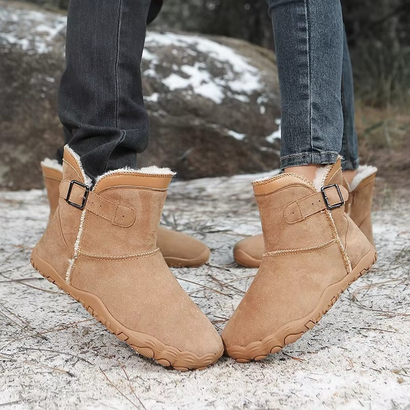 Barefoot winter footwear: flexible, warm, and comfortable for natural movement.