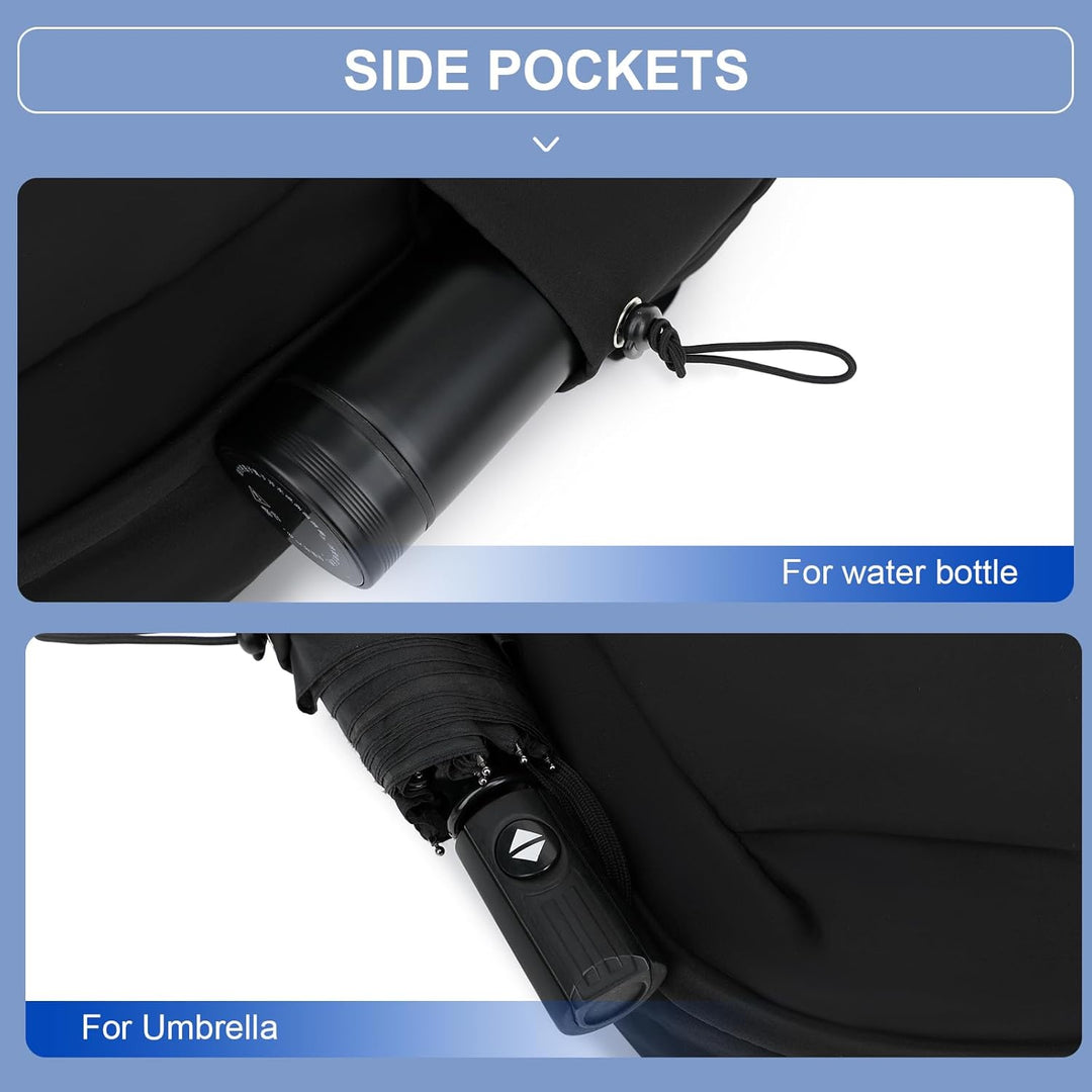 Interior view: Organized compartments in lightweight travel backpack for neat storage.