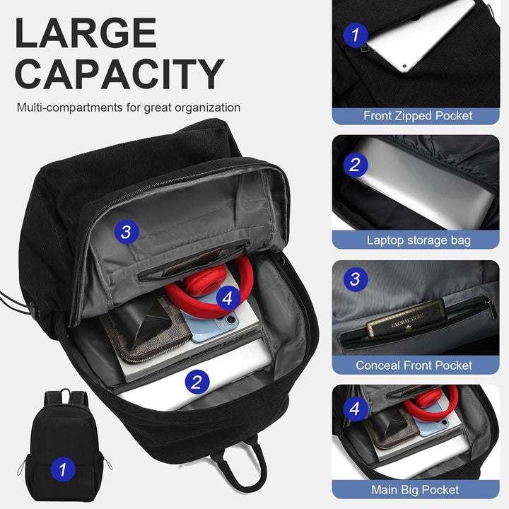 Unisex laptop backpack protecting tech, water-resistant, for busy professionals.