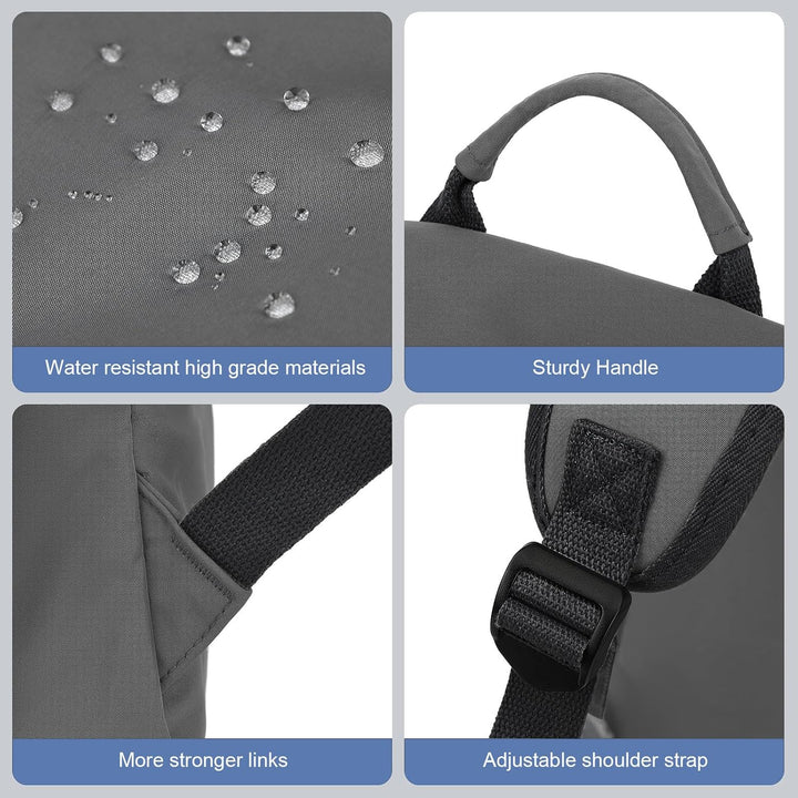 Professional work bag, water-resistant, keeping documents and devices secure and dry.