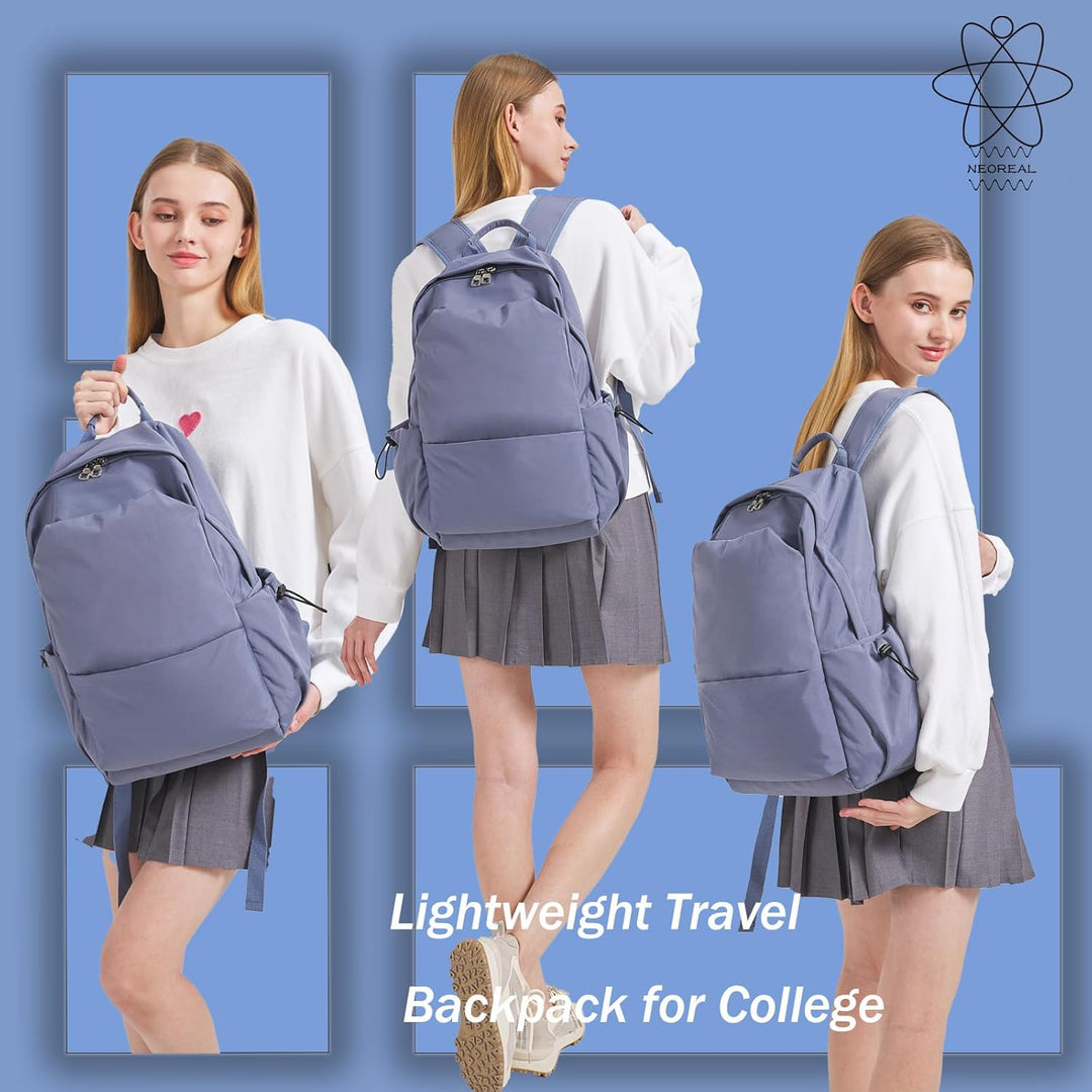 Spacious main compartment of organized water-resistant travel backpack, ample storage.
