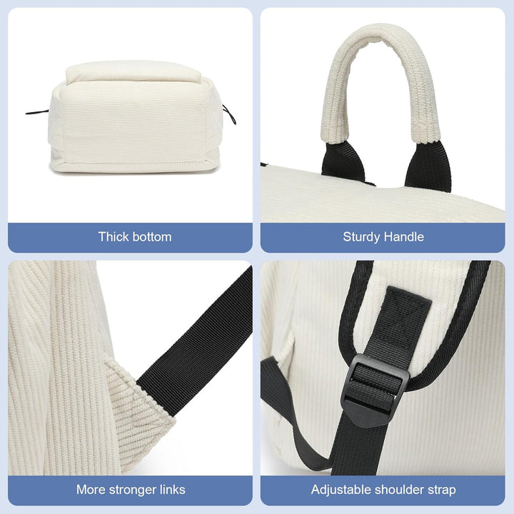 Spacious commuter backpack with secure laptop compartment, lightweight and comfy.
