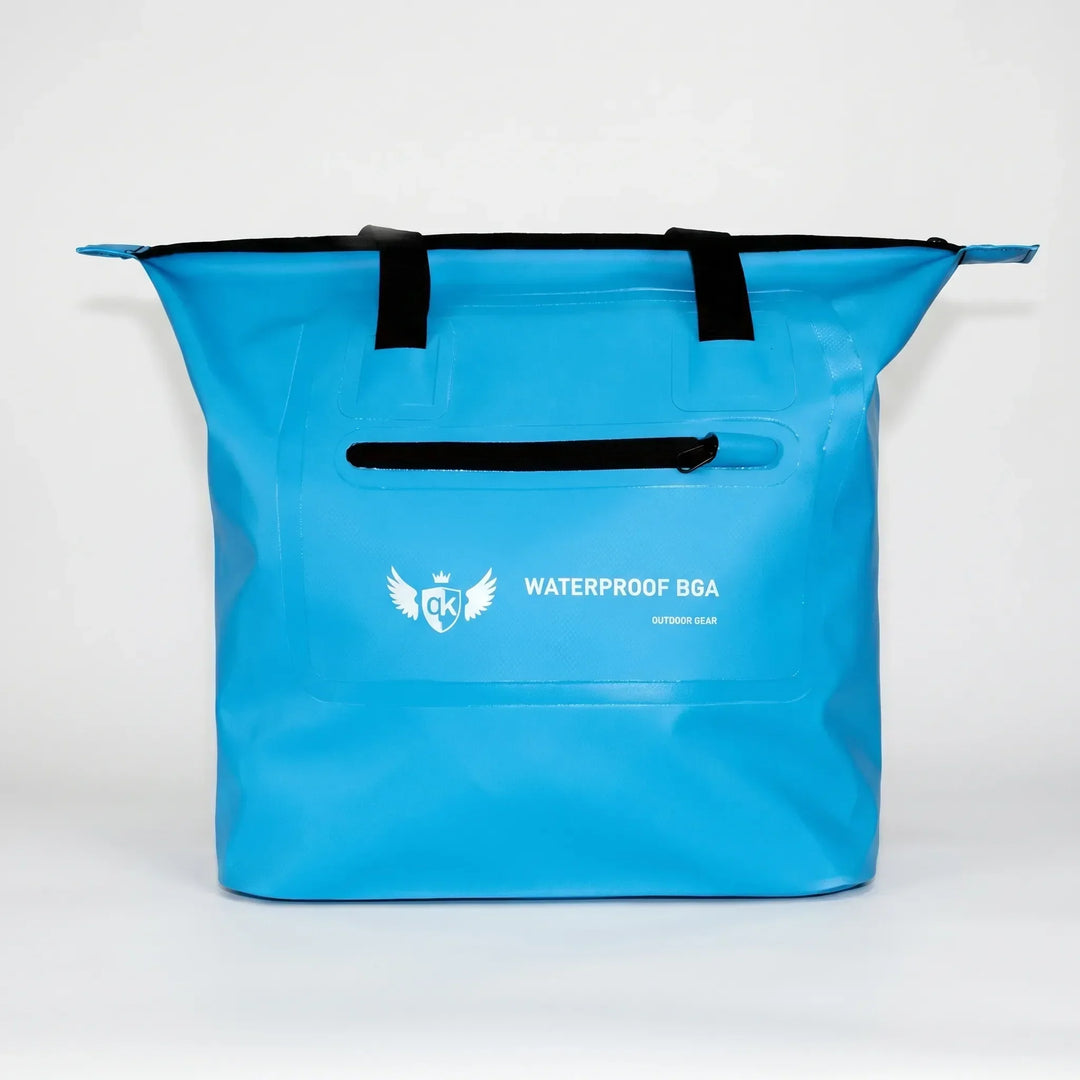 Heavy-duty water-resistant shoulder tote bag, designed for outdoor adventures & travel durability.