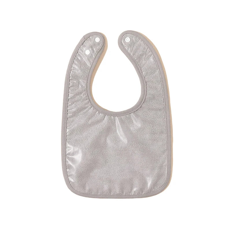 Stylish 4-pack of unisex waterproof baby bibs, essential for clean infant & toddler mealtime.