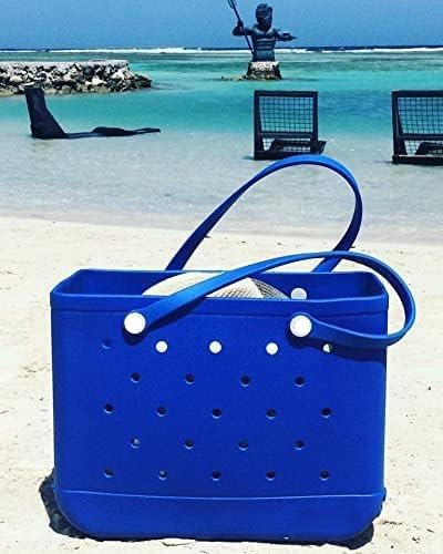 Robust waterproof gym tote, with drain holes for wet sportswear.