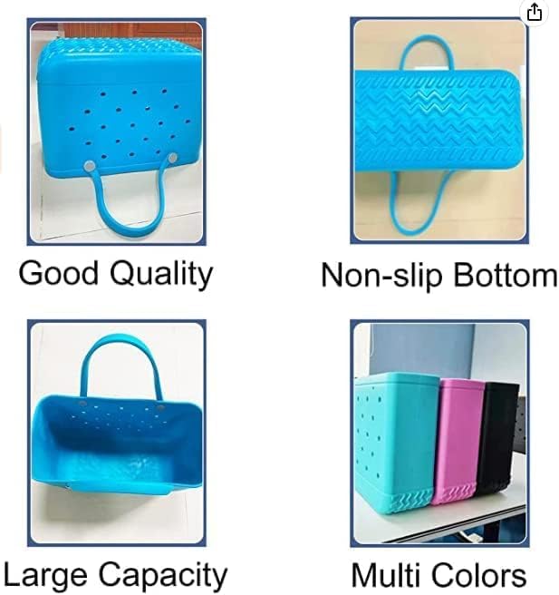 Perforated unisex beach & market bag with practical drain holes.