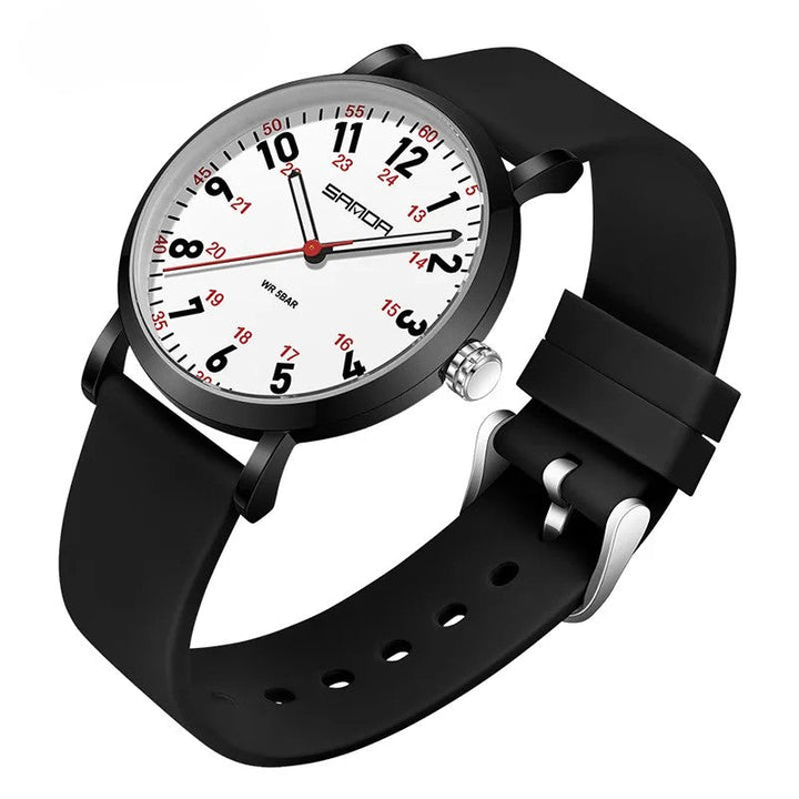 Medical professional's easy-read waterproof watch with sweep second hand. Ideal for nurses, students & caregivers.
