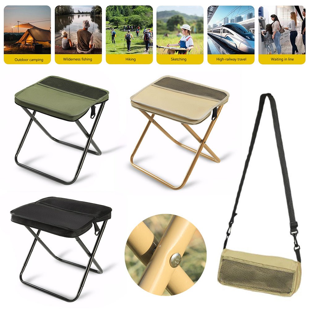Adventure-ready waterproof folding chair backpack. Portable seat & storage for outdoor trips.