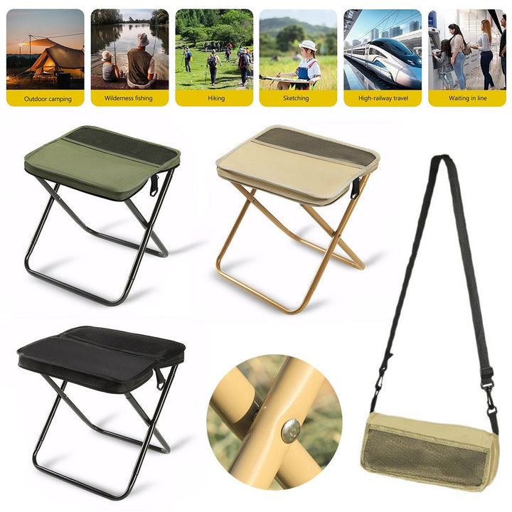 Adventure-ready waterproof folding chair backpack. Portable seat & storage for outdoor trips.