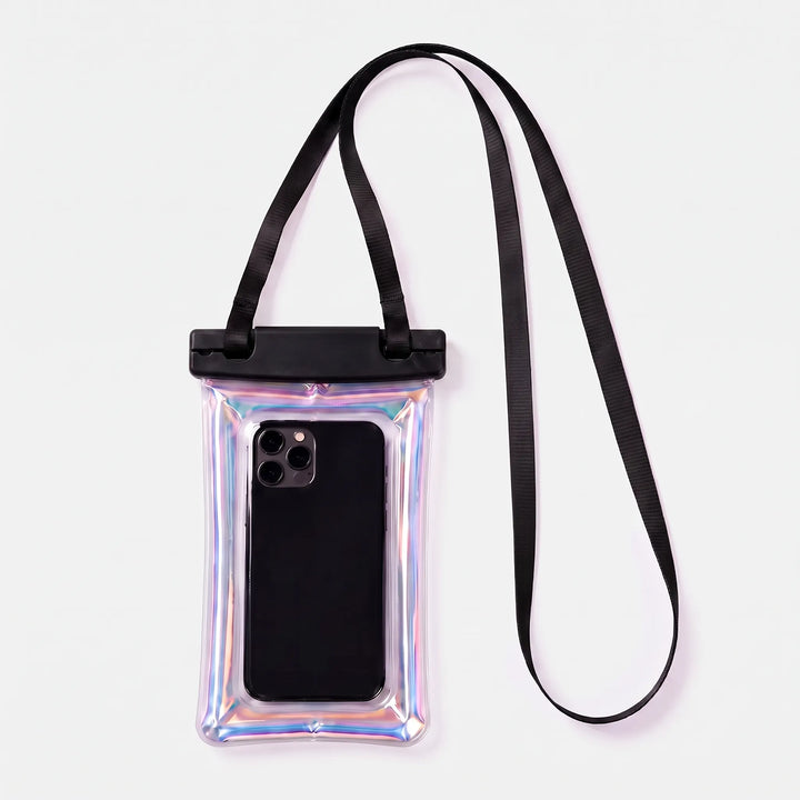 Premium waterproof phone case with neck strap, ultimate protection for water sports & travel.
