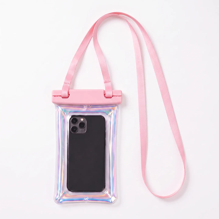 Unisex waterproof phone protector with lanyard, essential for beach, pool, and travel.