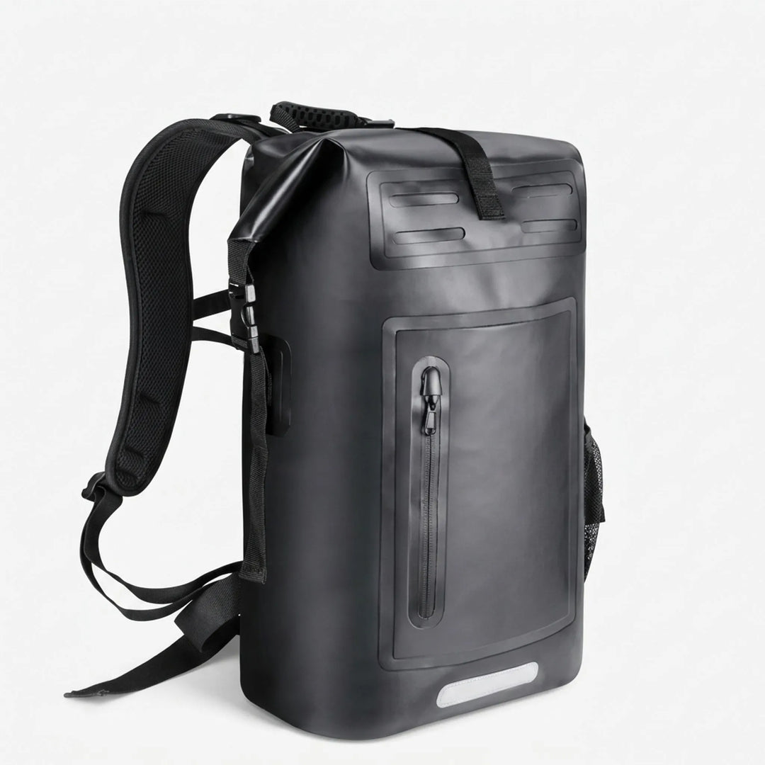 Durable waterproof roll top dry bag backpack, perfect for outdoor adventures, travel, hiking & camping.