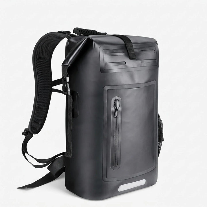 Durable waterproof roll top dry bag backpack, perfect for outdoor adventures, travel, hiking & camping.