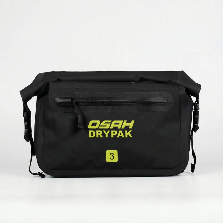Cycling roll-top waist bag. Waterproof fanny pack for bike rides, keeps gear dry & secure.