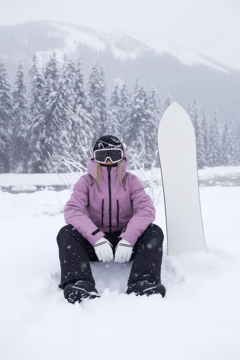 Close-up of weather-resistant unisex ski jacket zipper & pocket. Ideal winter coat for outdoor sports.