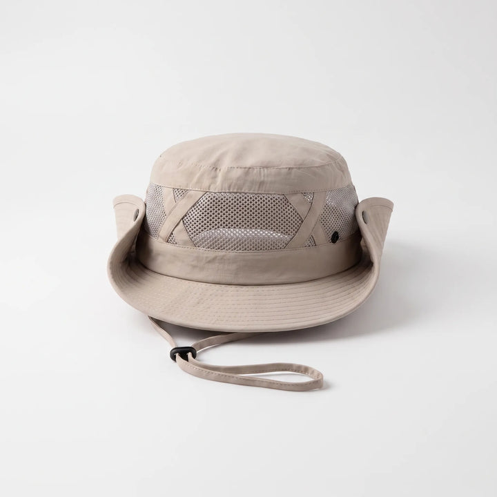 Durable outdoor wide brim sun hat, unisex design for fishing, gardening & travel. UV protection & ventilated.