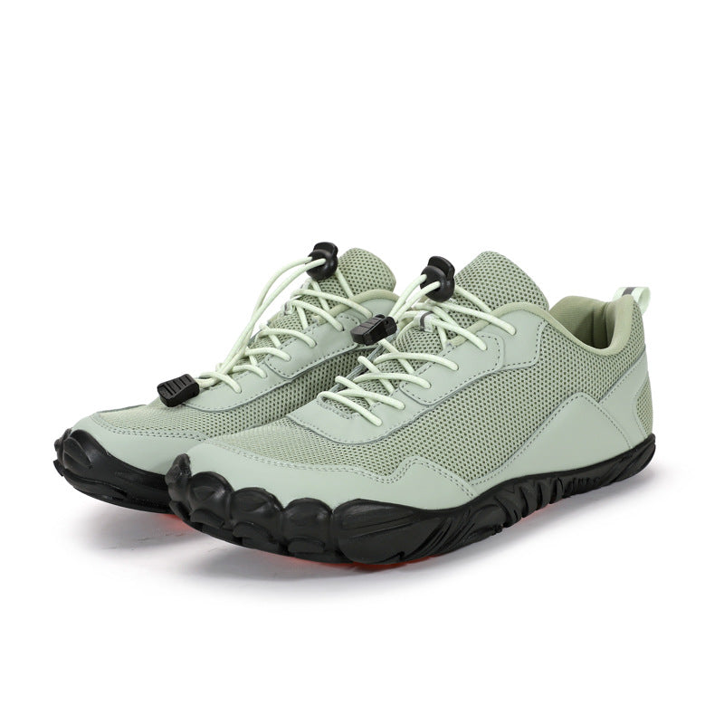 Unisex orthopedic trail shoes, wide toe box, natural fit, flexible zero-drop sole for ultimate comfort.