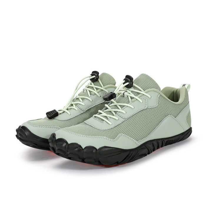 Unisex orthopedic trail shoes, wide toe box, natural fit, flexible zero-drop sole for ultimate comfort.