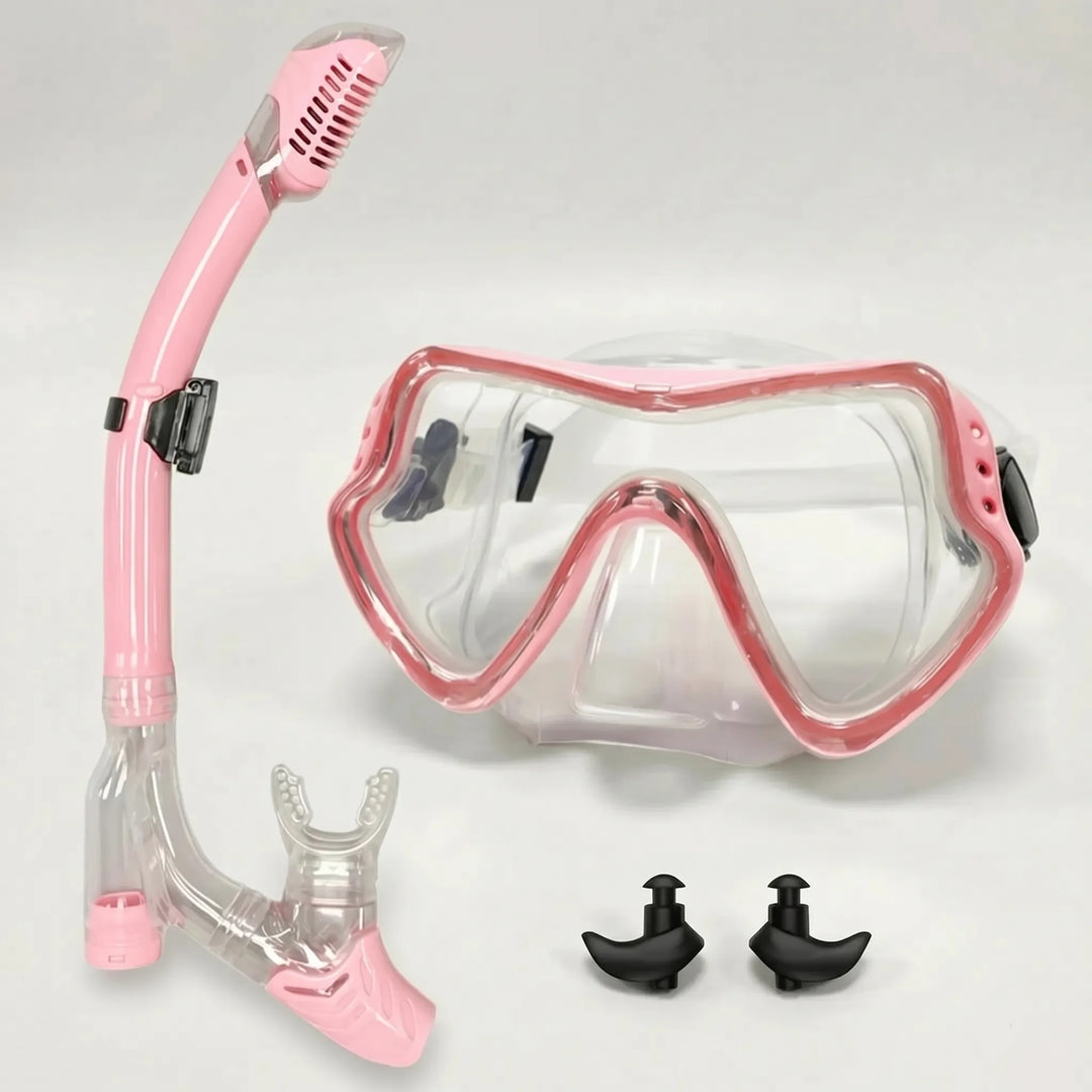 Premium snorkeling mask offering crystal clear, wide view vision for comfortable underwater exploration.