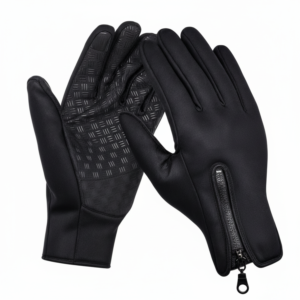 Warm cycling & running gloves for winter. Windproof & thermal, ideal for men & women in cold outdoor sports.