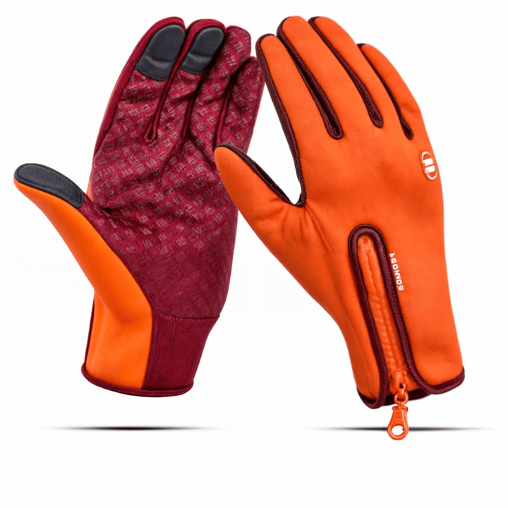 Unisex cold weather gloves, windproof & warm. Touchscreen ready for outdoor activities like cycling and running.