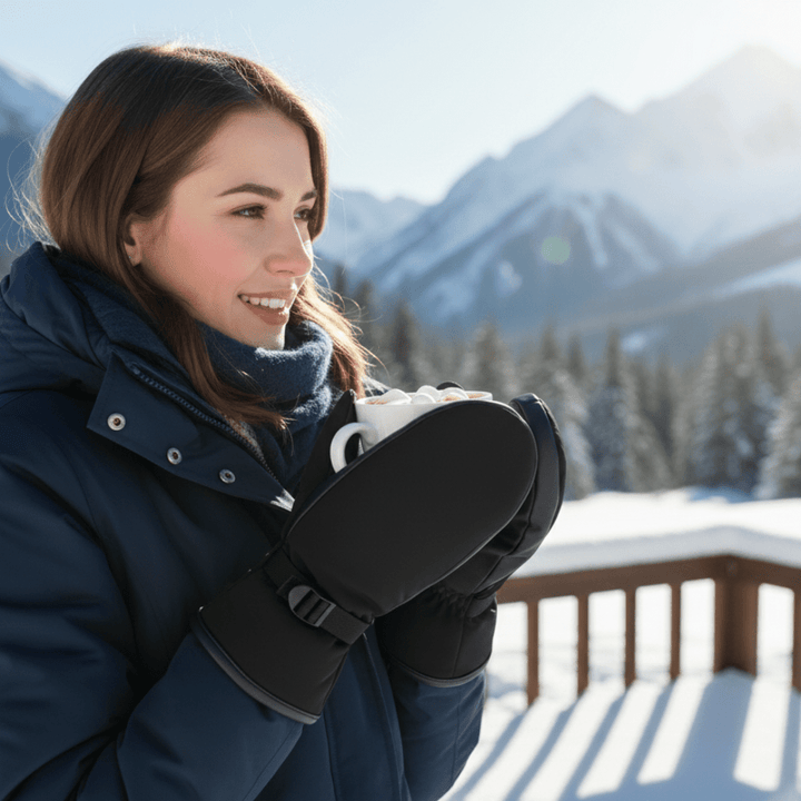 Insulated winter gloves, windproof & warm, designed for men & women to brave cold weather outdoors.