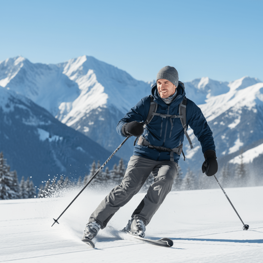Warm unisex gloves with windproof protection & touchscreen fingertips, ideal for winter outdoor recreation.