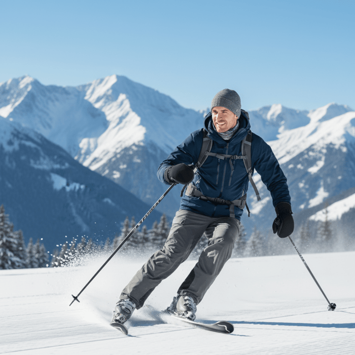 Warm unisex gloves with windproof protection & touchscreen fingertips, ideal for winter outdoor recreation.