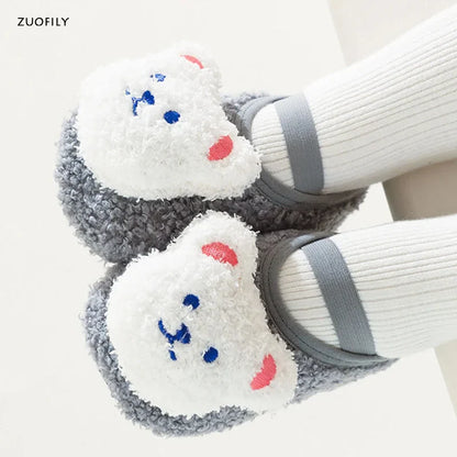 Infant Winter Bear First Walker Shoes with adorable bear design and anti-slip sole