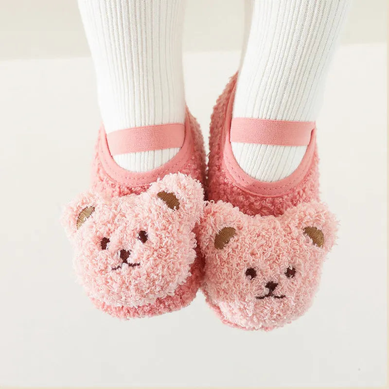Toddler Winter Bear First Walker Shoes, super soft and anti-slip for safety