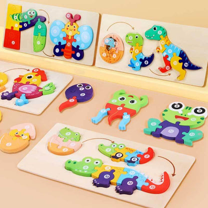 Unboxing a wooden animal growth puzzle, perfect toddler gift for fine motor skill development