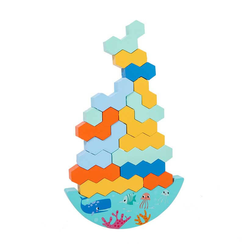 Educational wooden balance toy, perfect for preschool kids to learn and improve fine motor skills