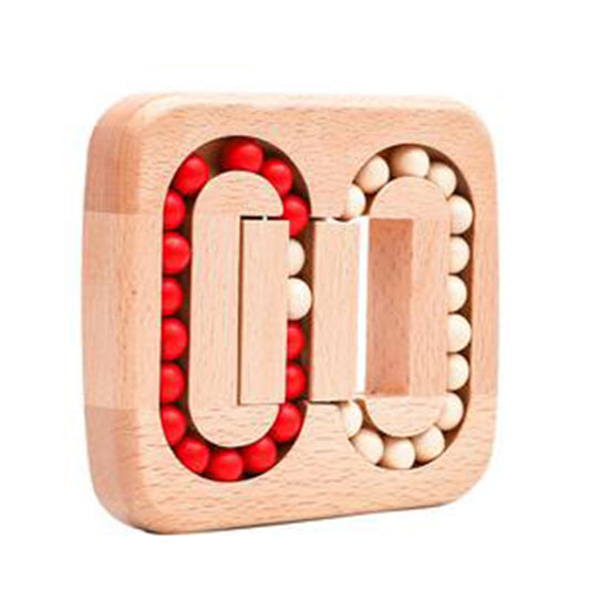 Unisex wooden brain teaser logic puzzle toy for cognitive development, sensory play. Educational.